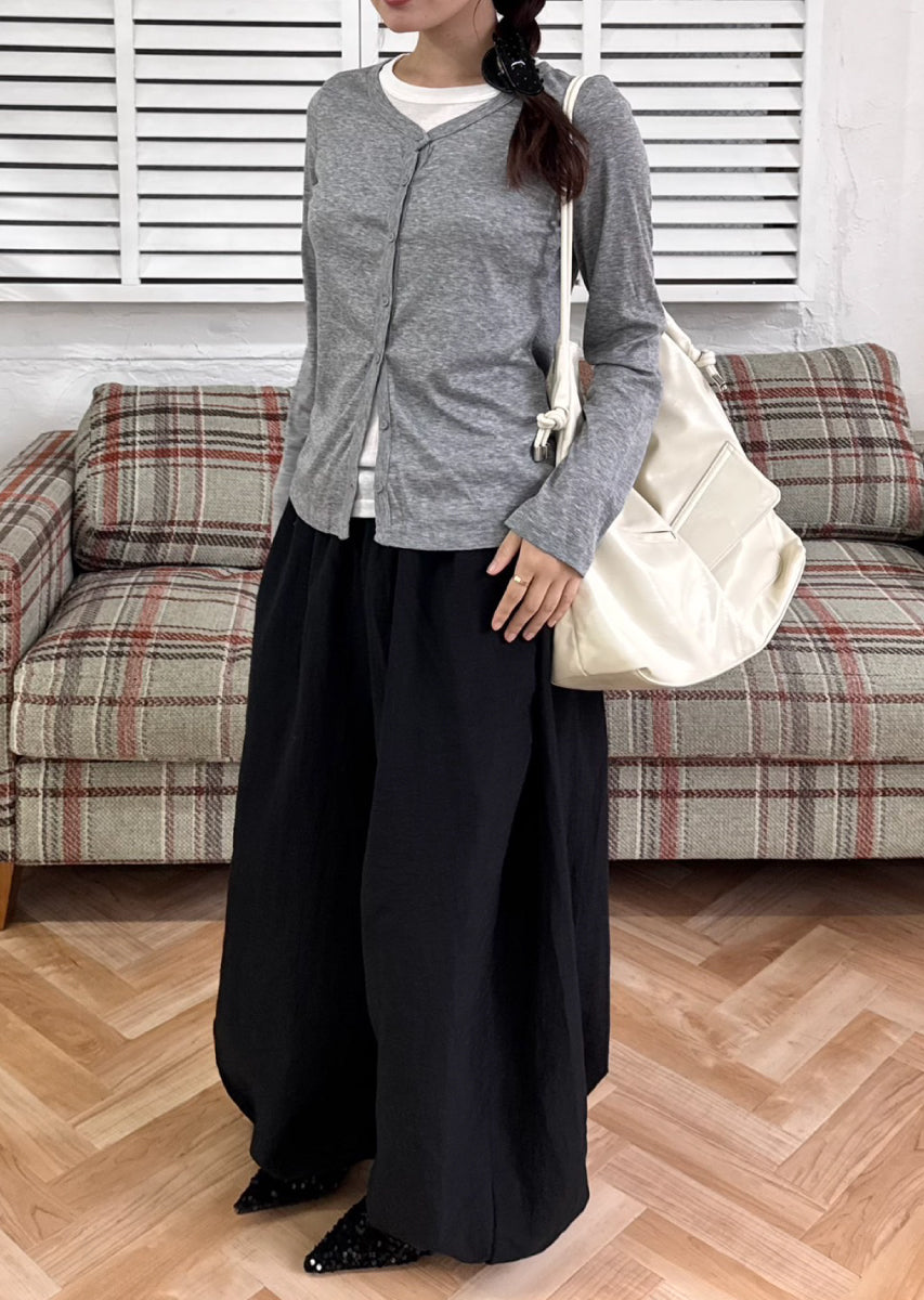 バイカラーソフトフィットカーディガン