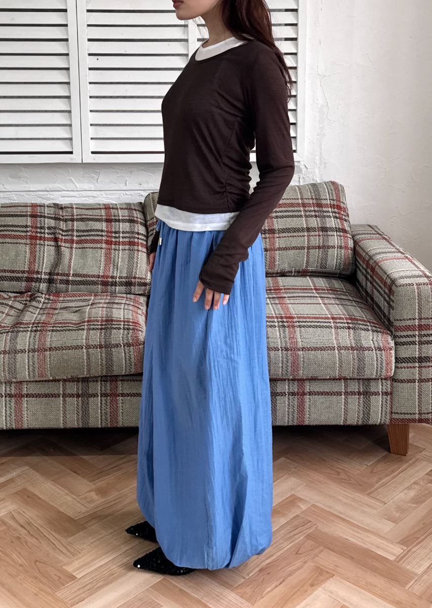 ロングスリーブレイヤードシアートップス