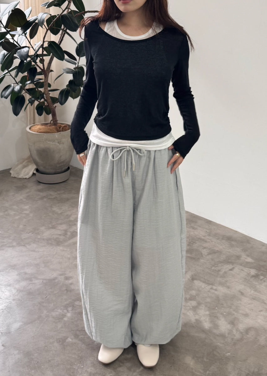 ロングスリーブレイヤードシアートップス