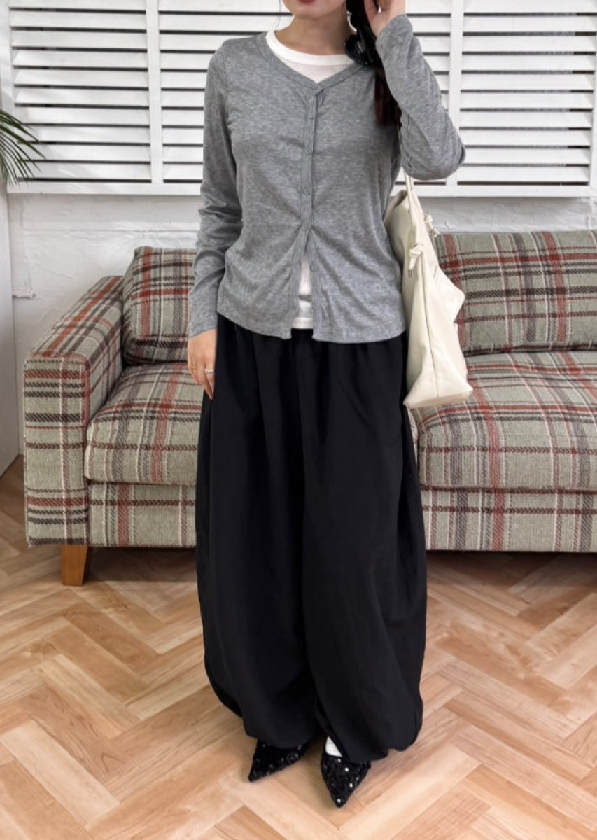 バイカラーソフトフィットカーディガン