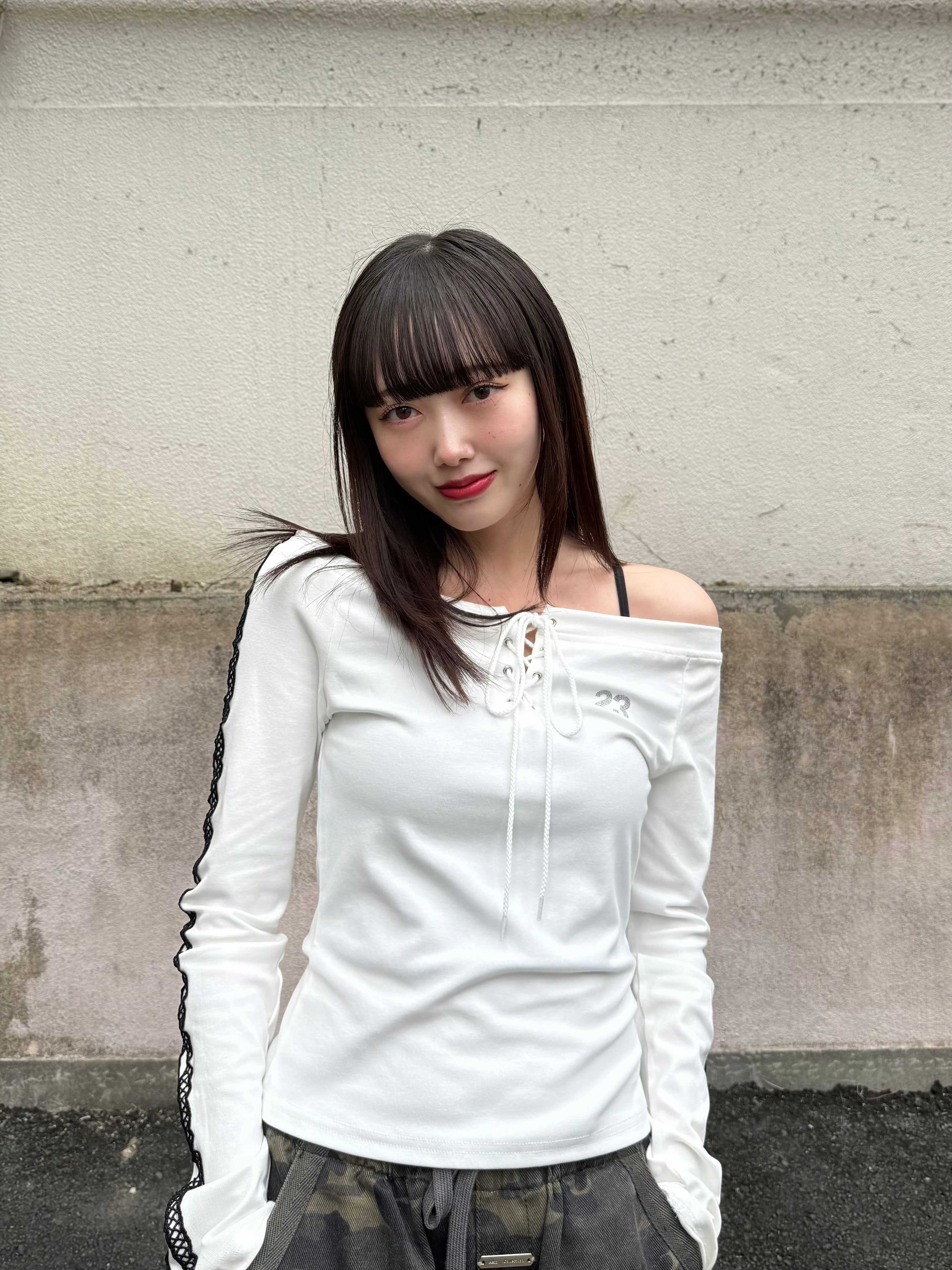 LACE UP OFF SHOULDER TOPS