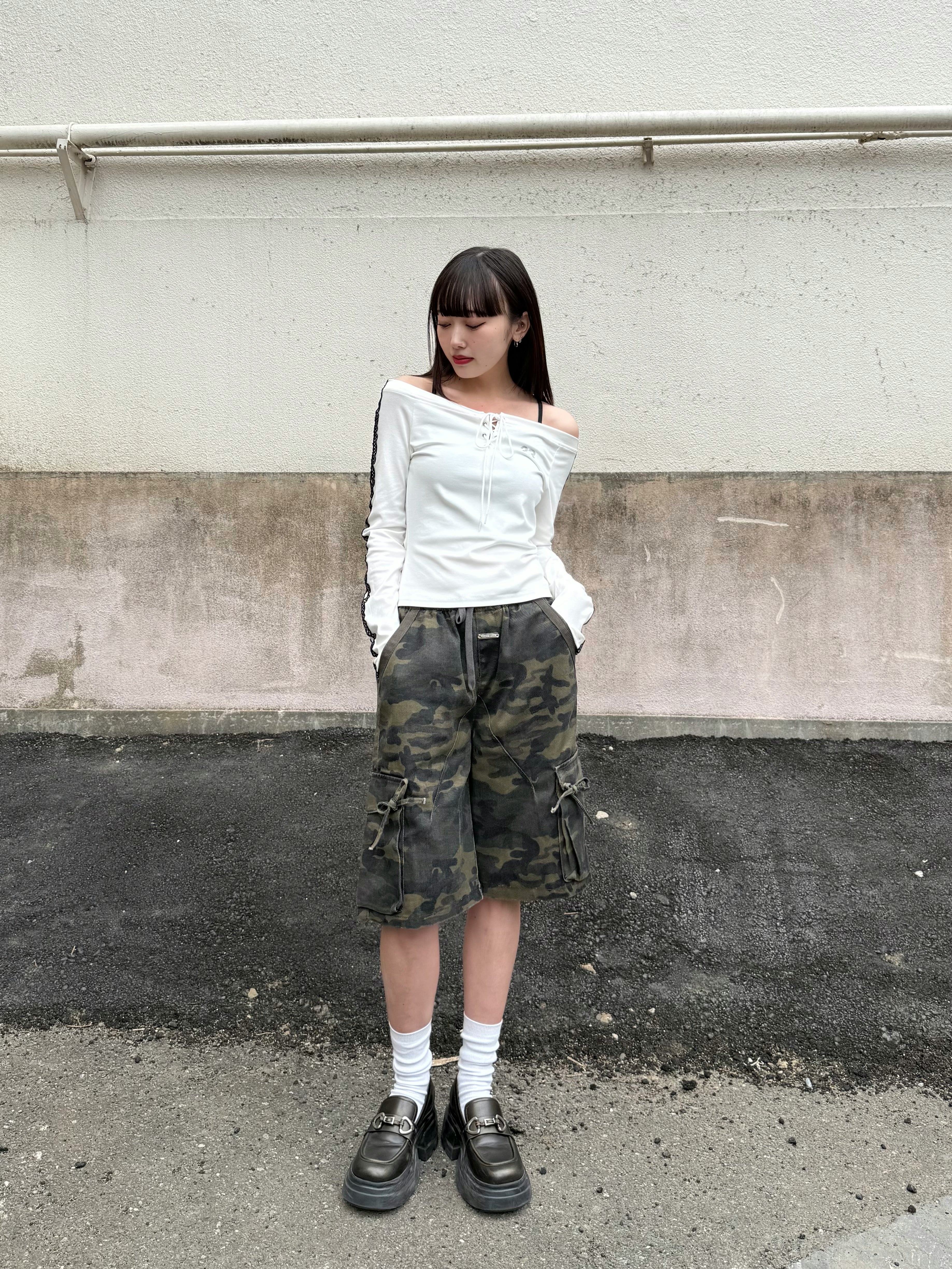 LACE UP OFF SHOULDER TOPS