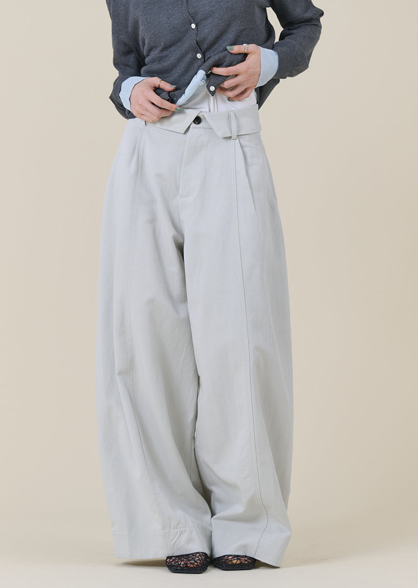 ターンバックウエストワイドパンツ