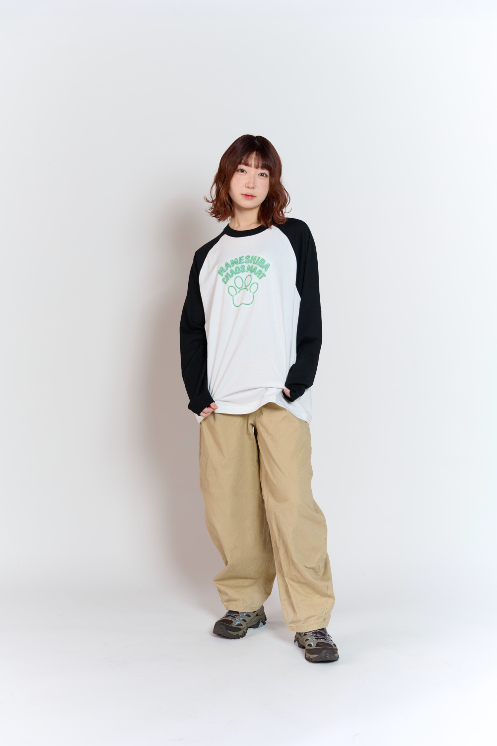 肉球 ラグラン L/S T-shirt