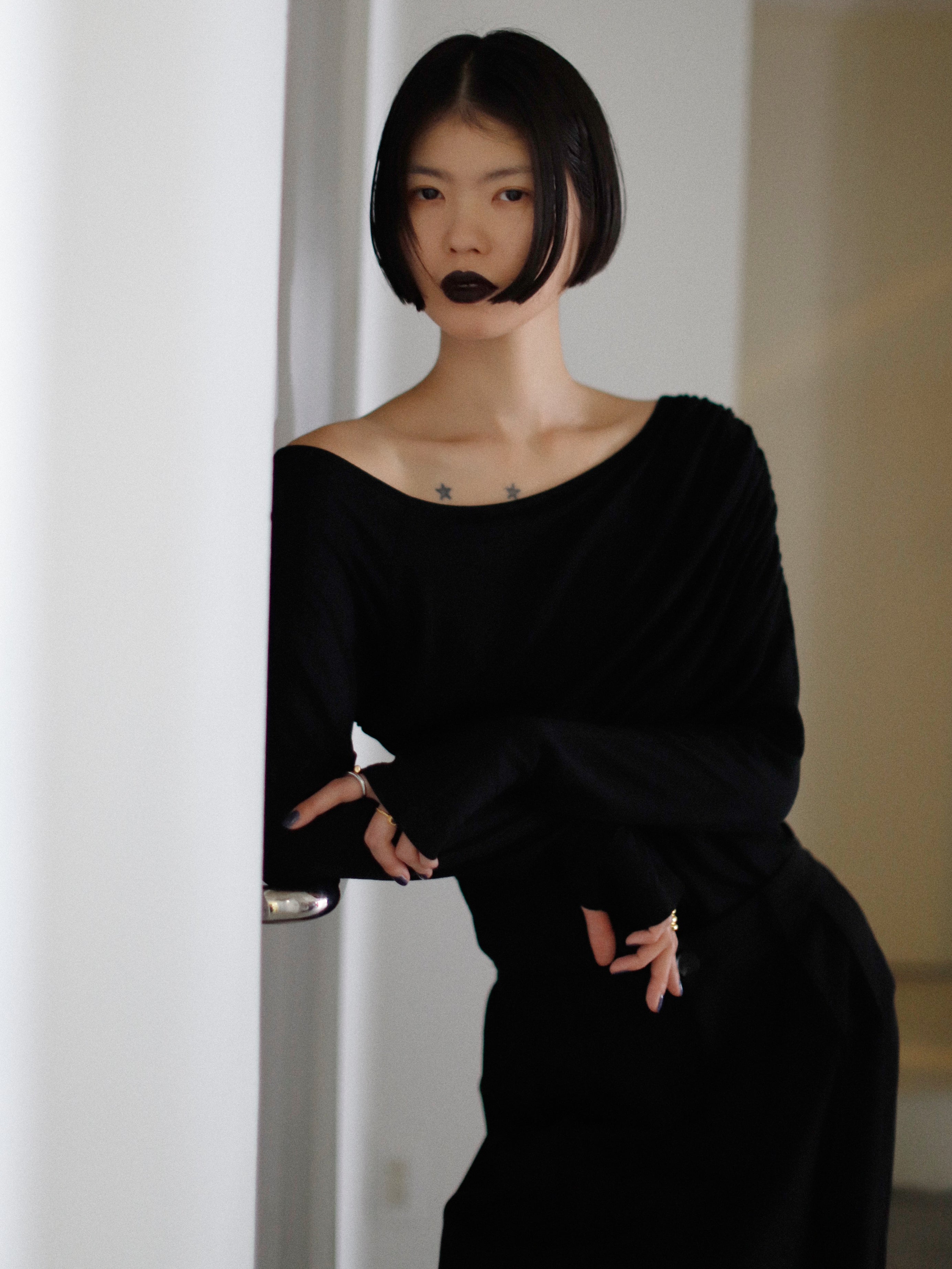 ドレープワンショルTOPS