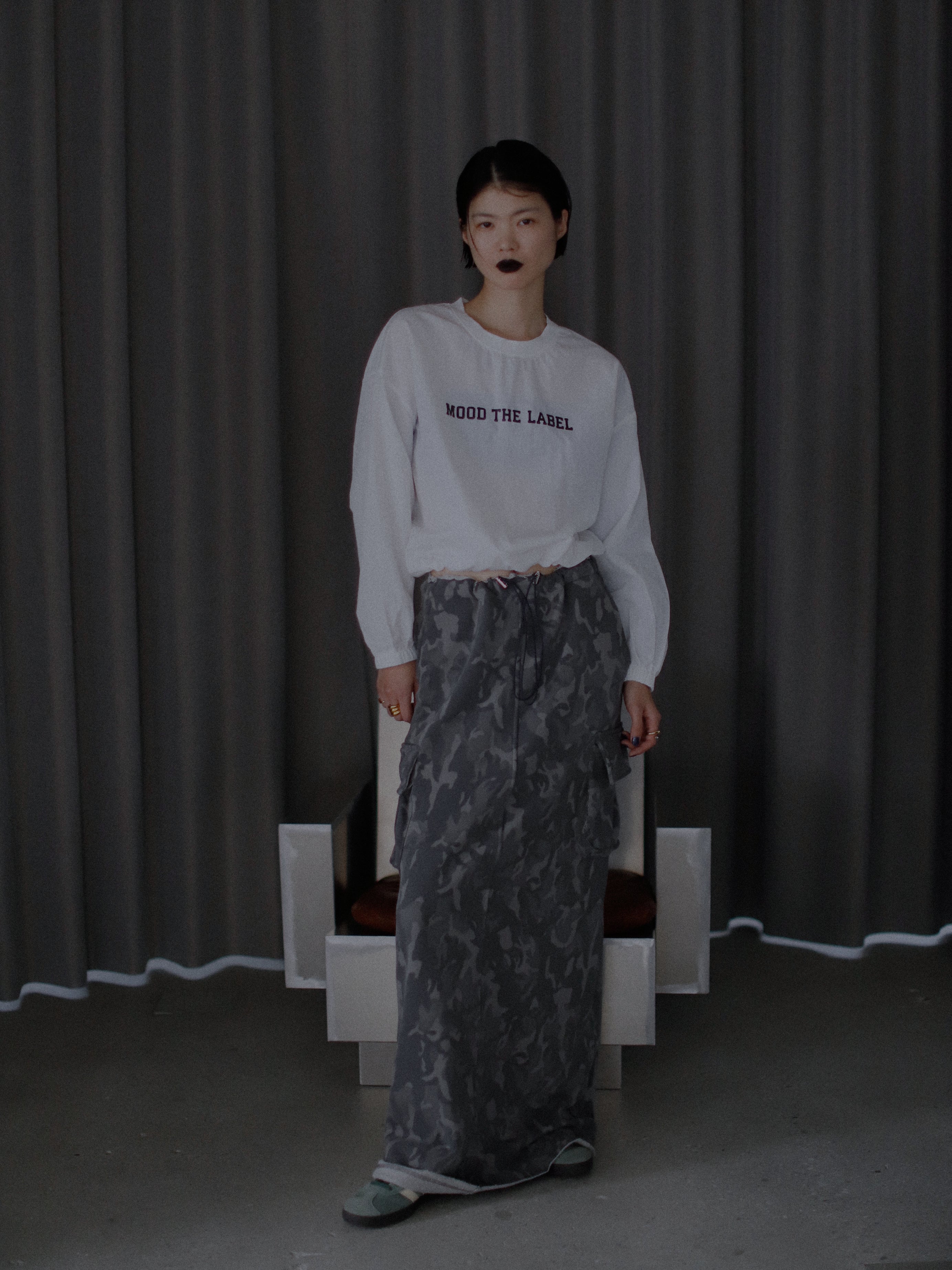 カモフラージュロングスウェットスカート