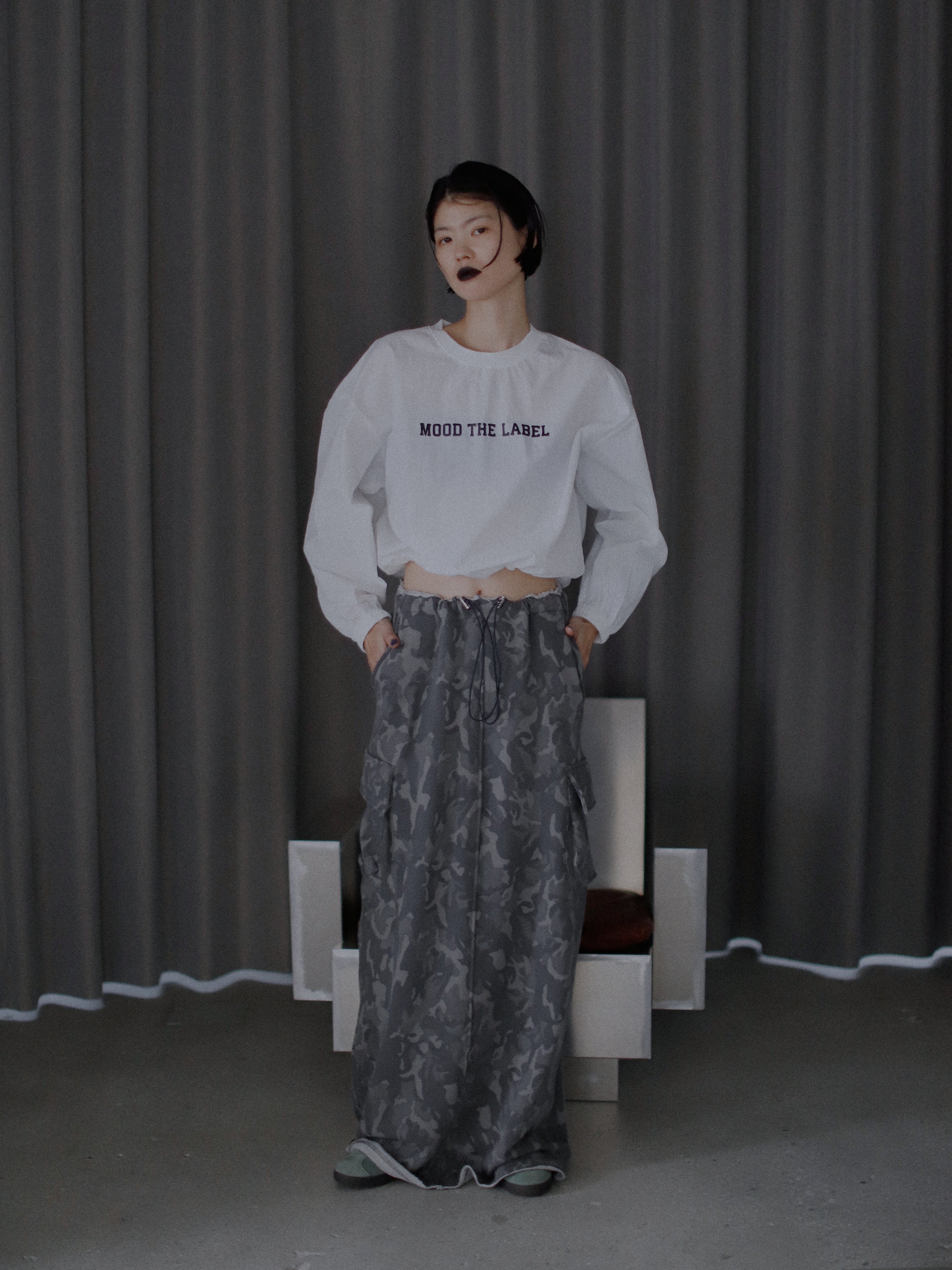 カモフラージュロングスウェットスカート