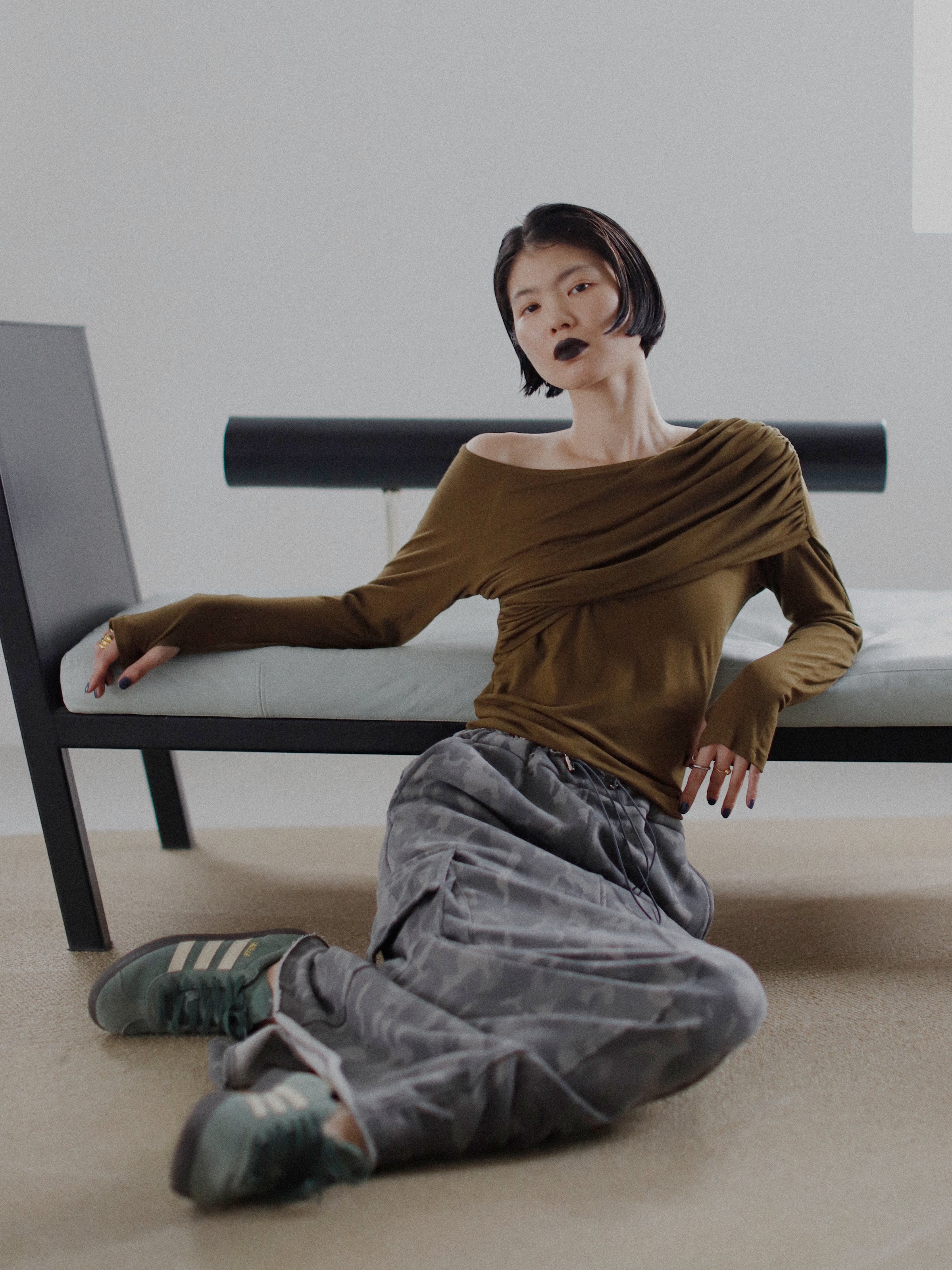 ドレープワンショルTOPS