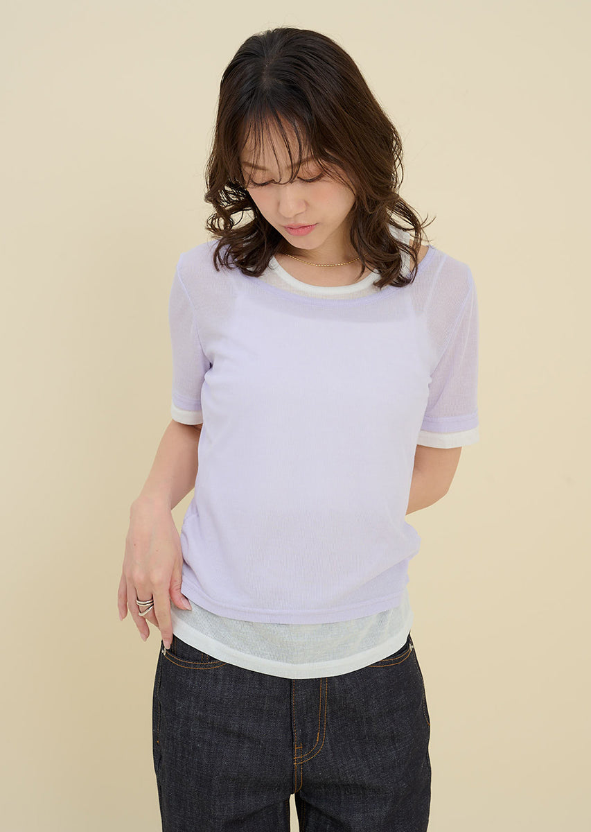 レイヤードシアートップス