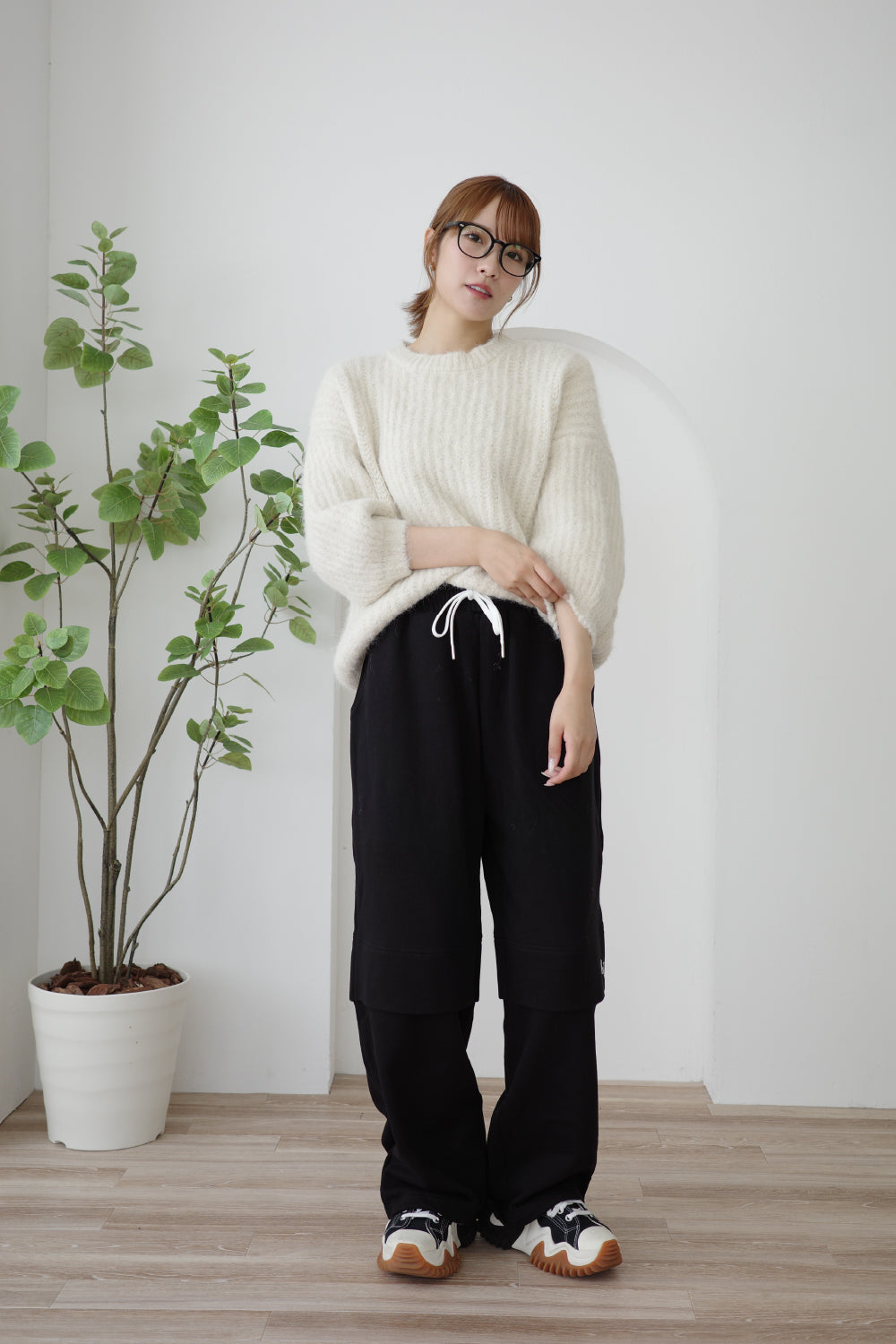 ミックスカラーオーバーニット