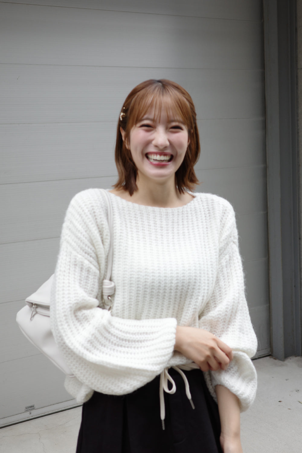 カラーニットプルオーバー