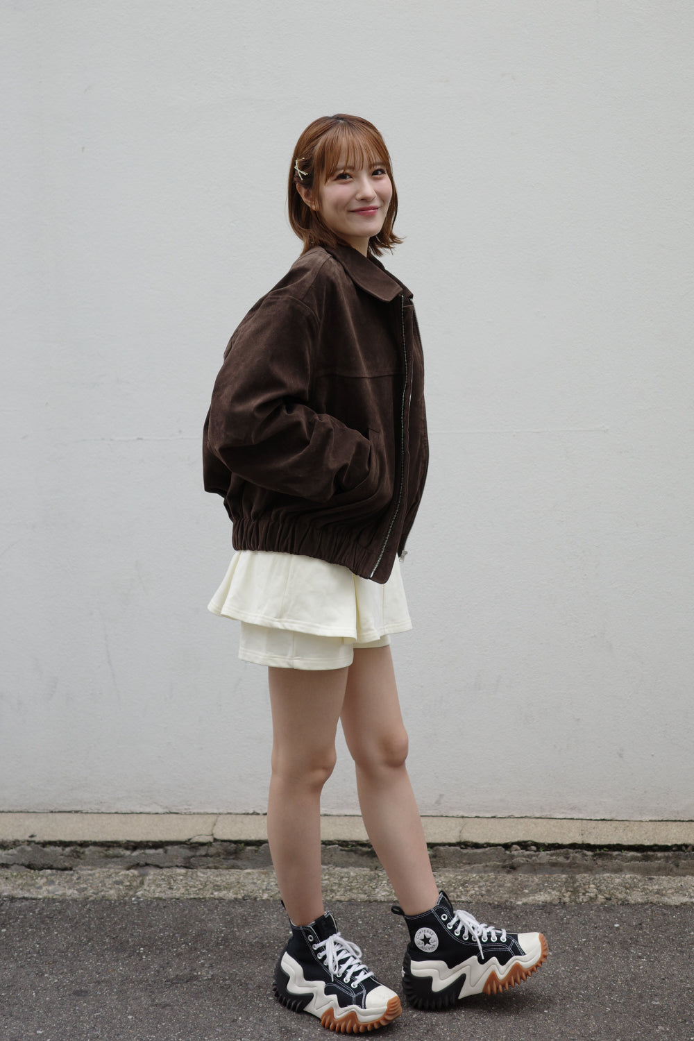 フェイクスエードオーバージャケット