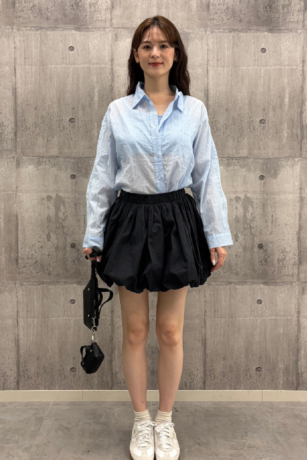 レイヤード風バルーンミニスカート