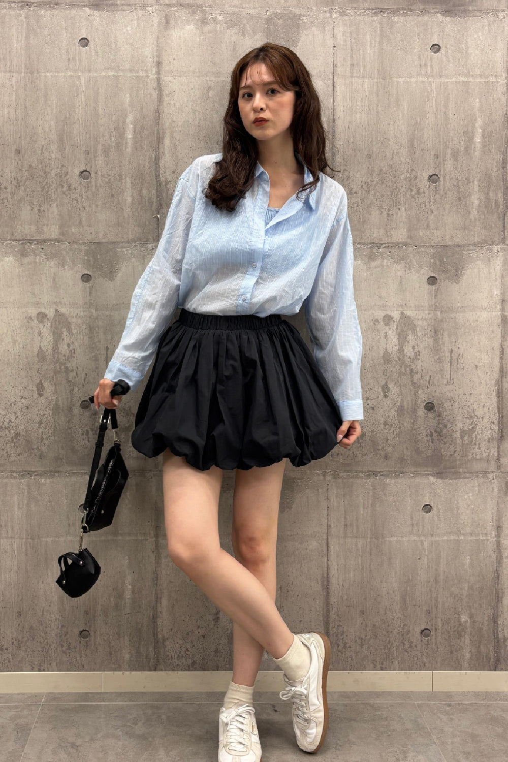レイヤード風バルーンミニスカート