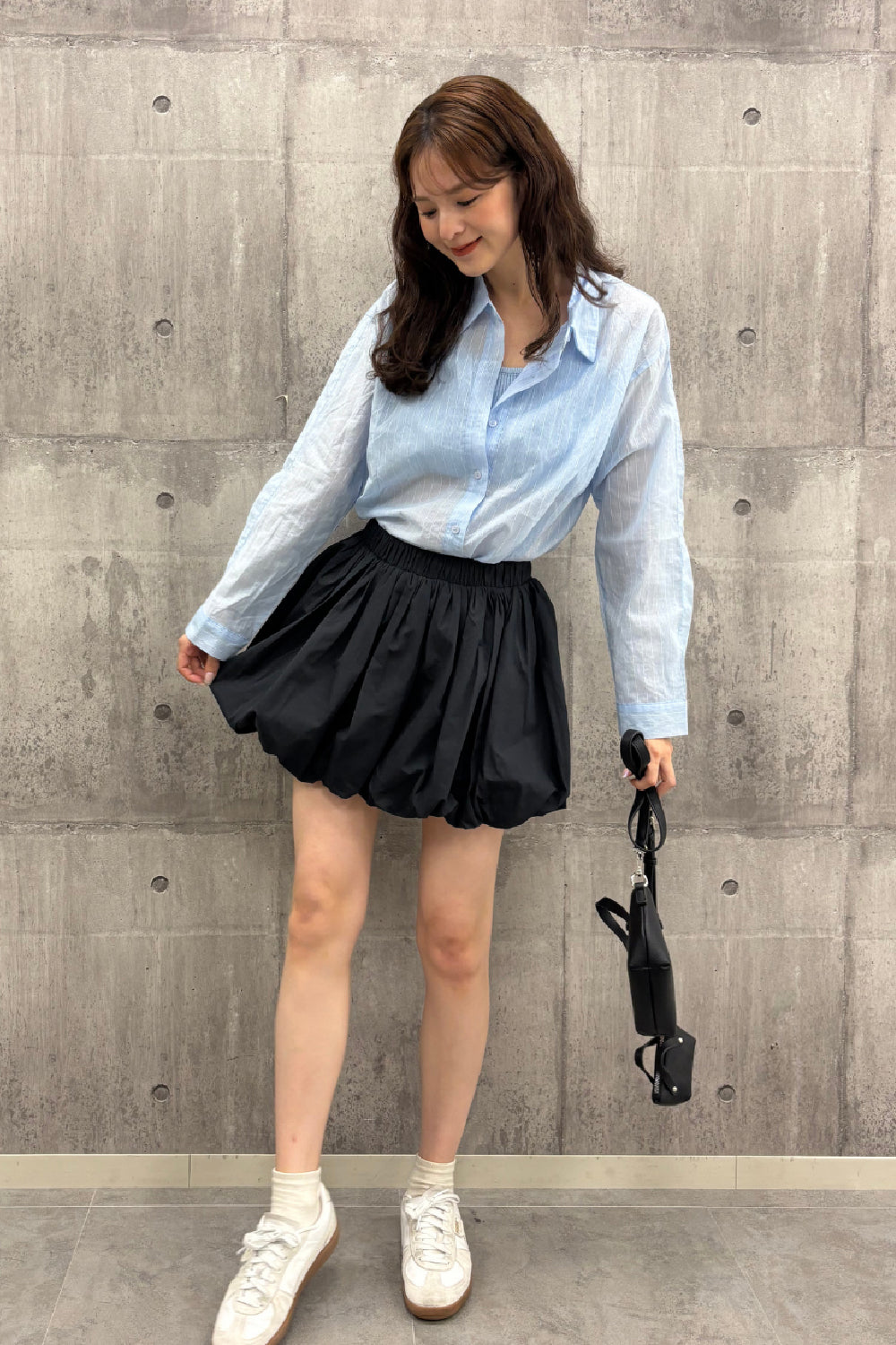 レイヤード風バルーンミニスカート