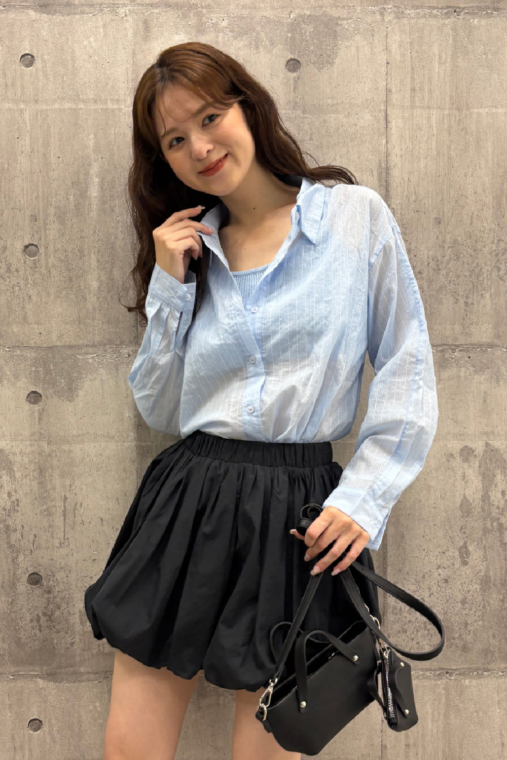 レイヤード風バルーンミニスカート