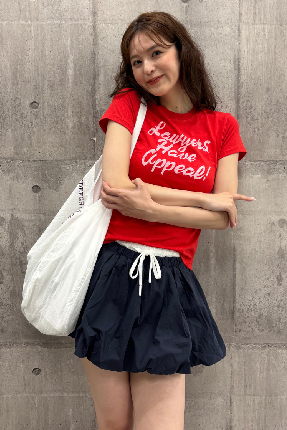レイヤード風バルーンミニスカート