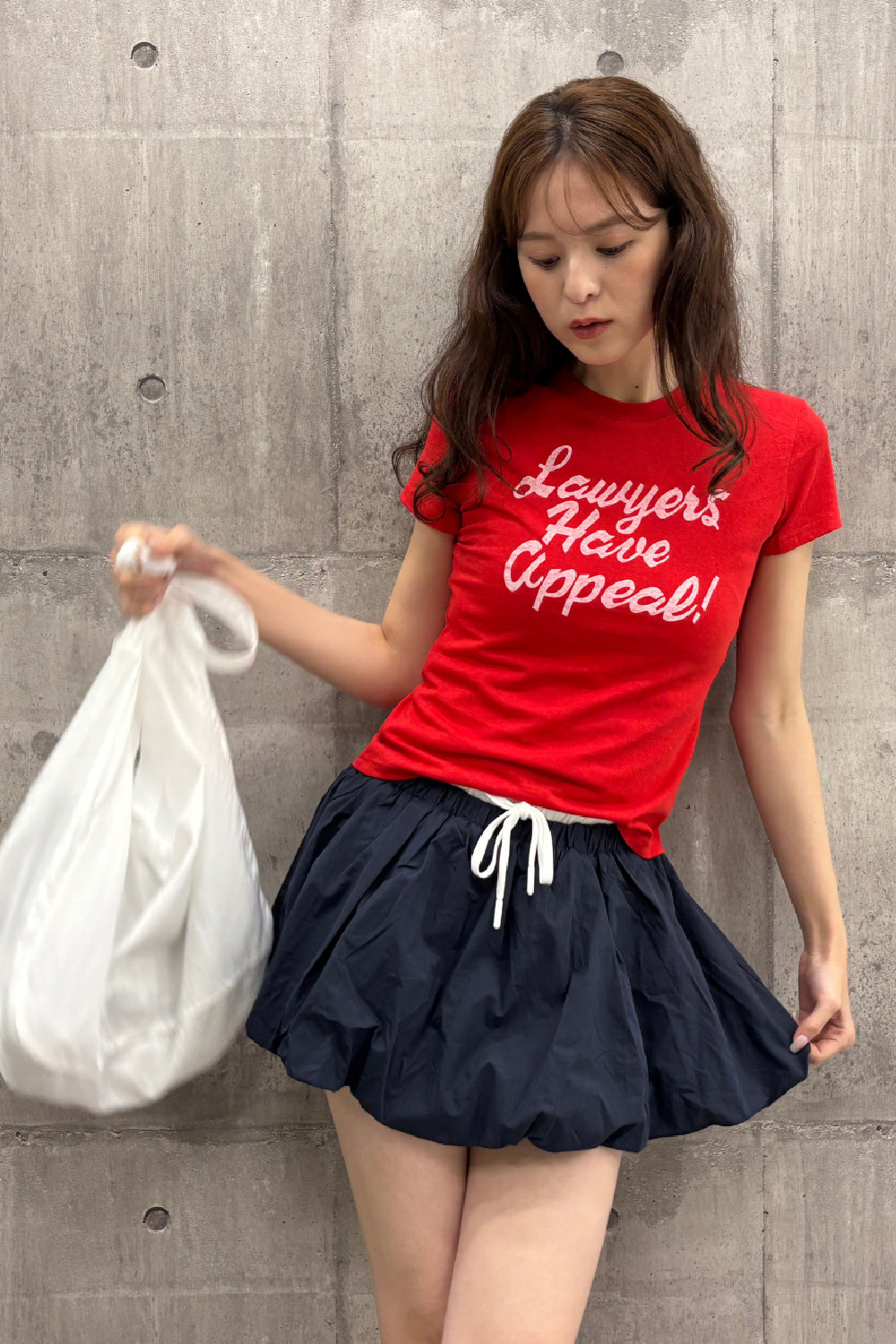 レイヤード風バルーンミニスカート