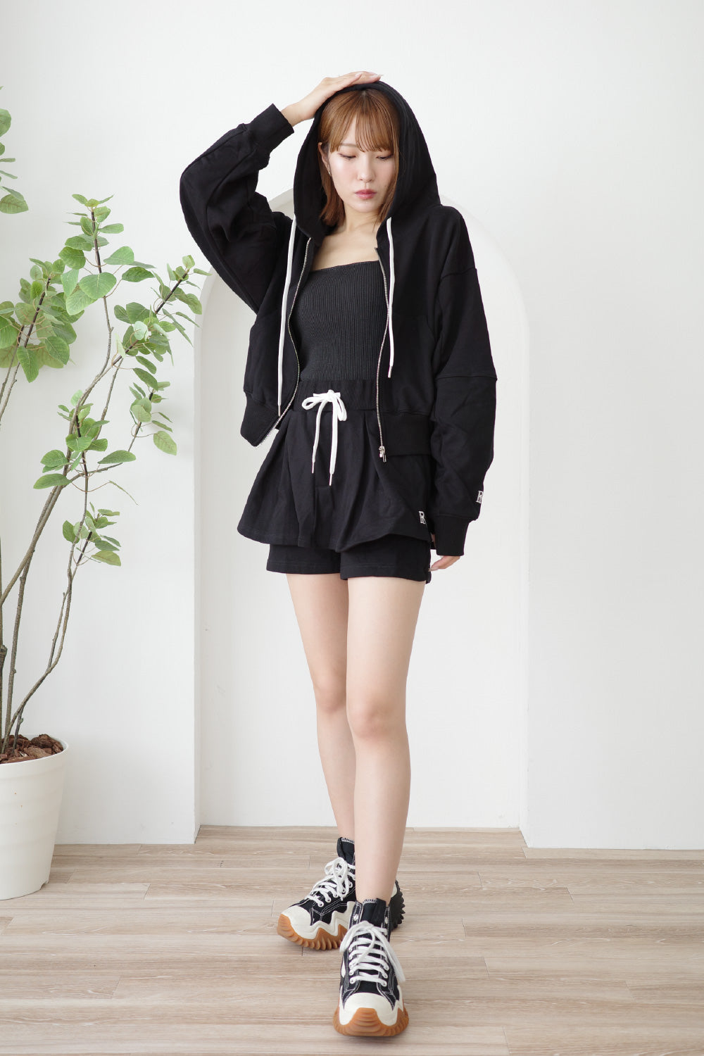 RNスウェットスカートライクショートパンツ