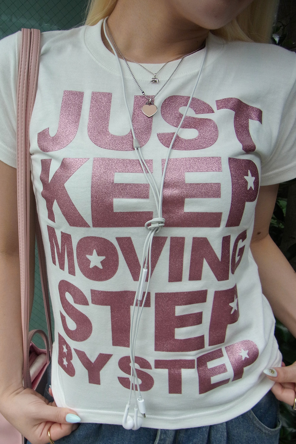 JUST KEEP MOVING STEP BY STEP TEE