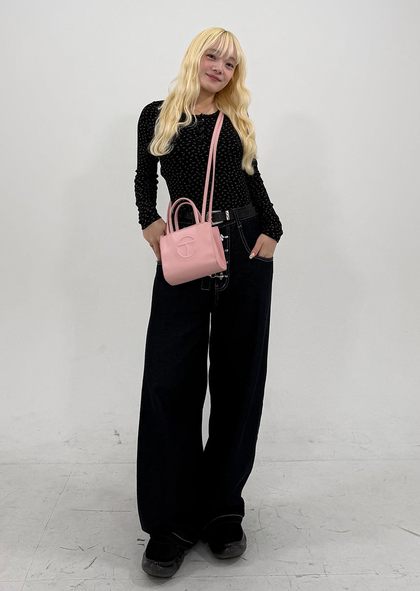 FLOWER PATTERN HENRY NECK PO