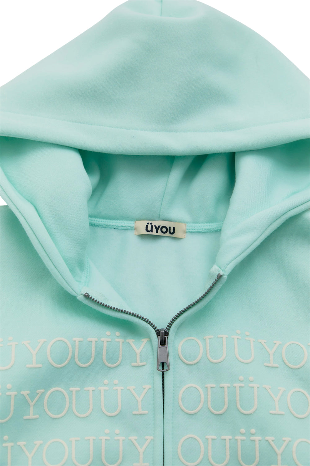 BUBBLE LOGO ZIP HOODIE MINT