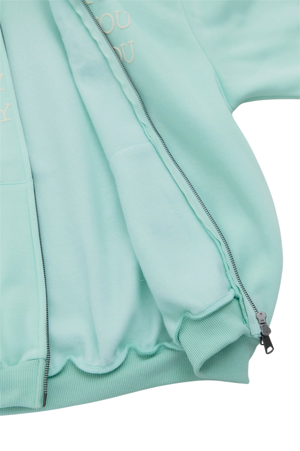 BUBBLE LOGO ZIP HOODIE MINT