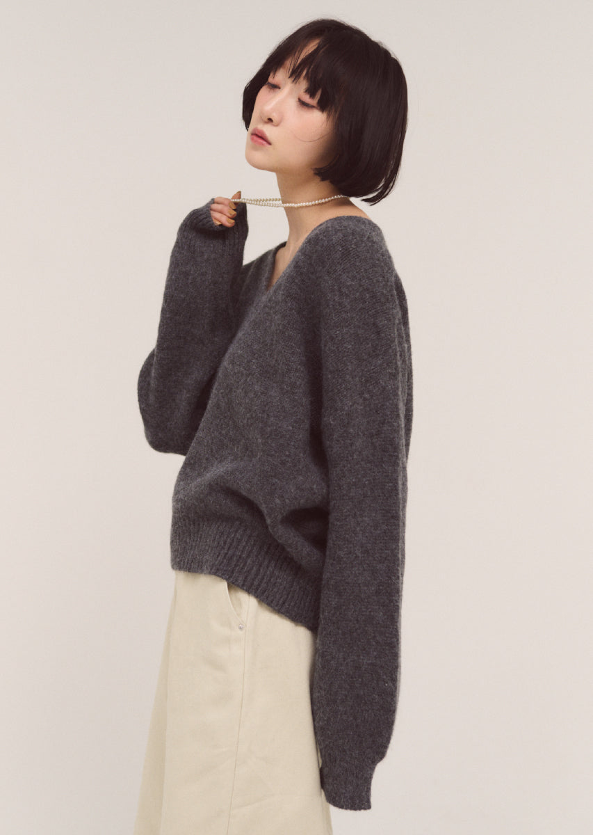 コージーVネックニット