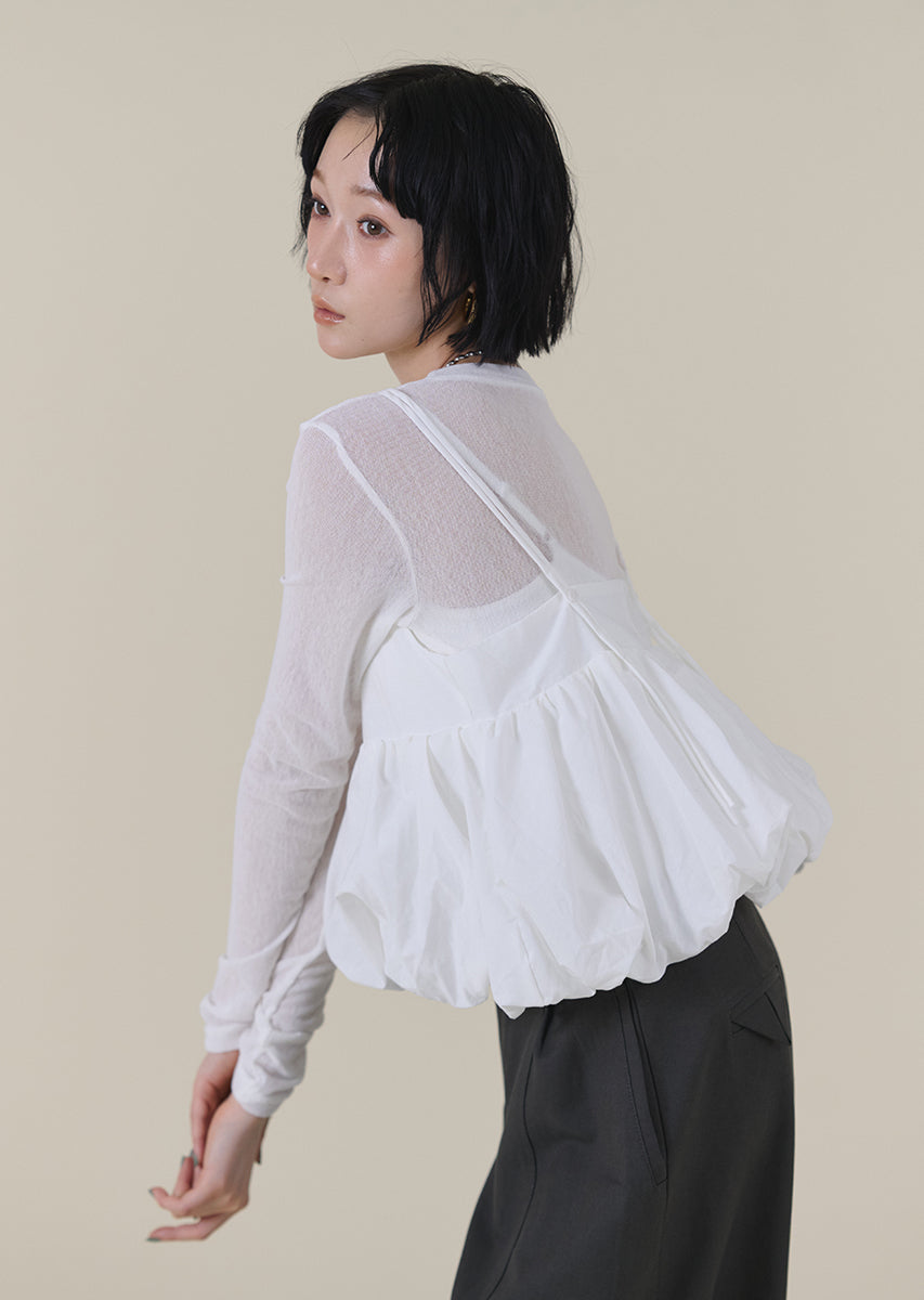 バルーンキャミレイヤードトップス