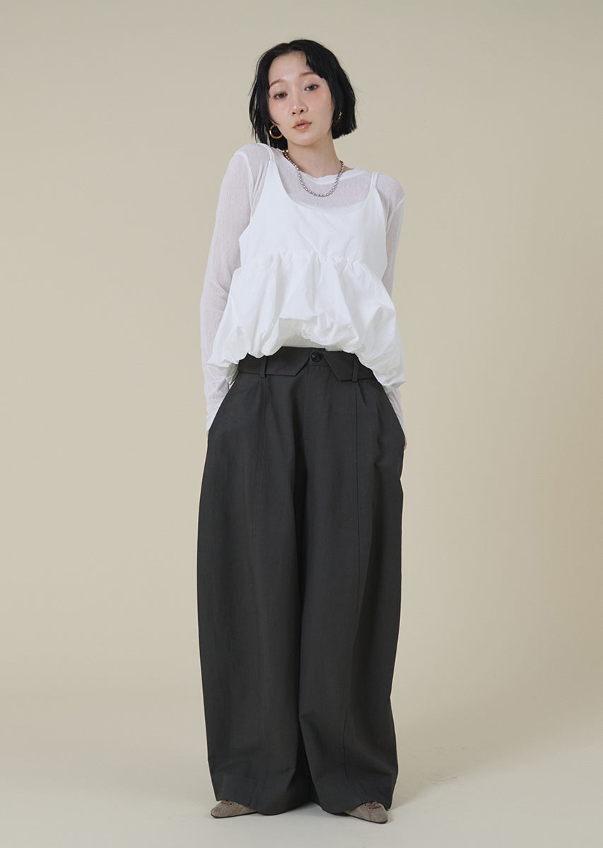 バルーンキャミレイヤードトップス