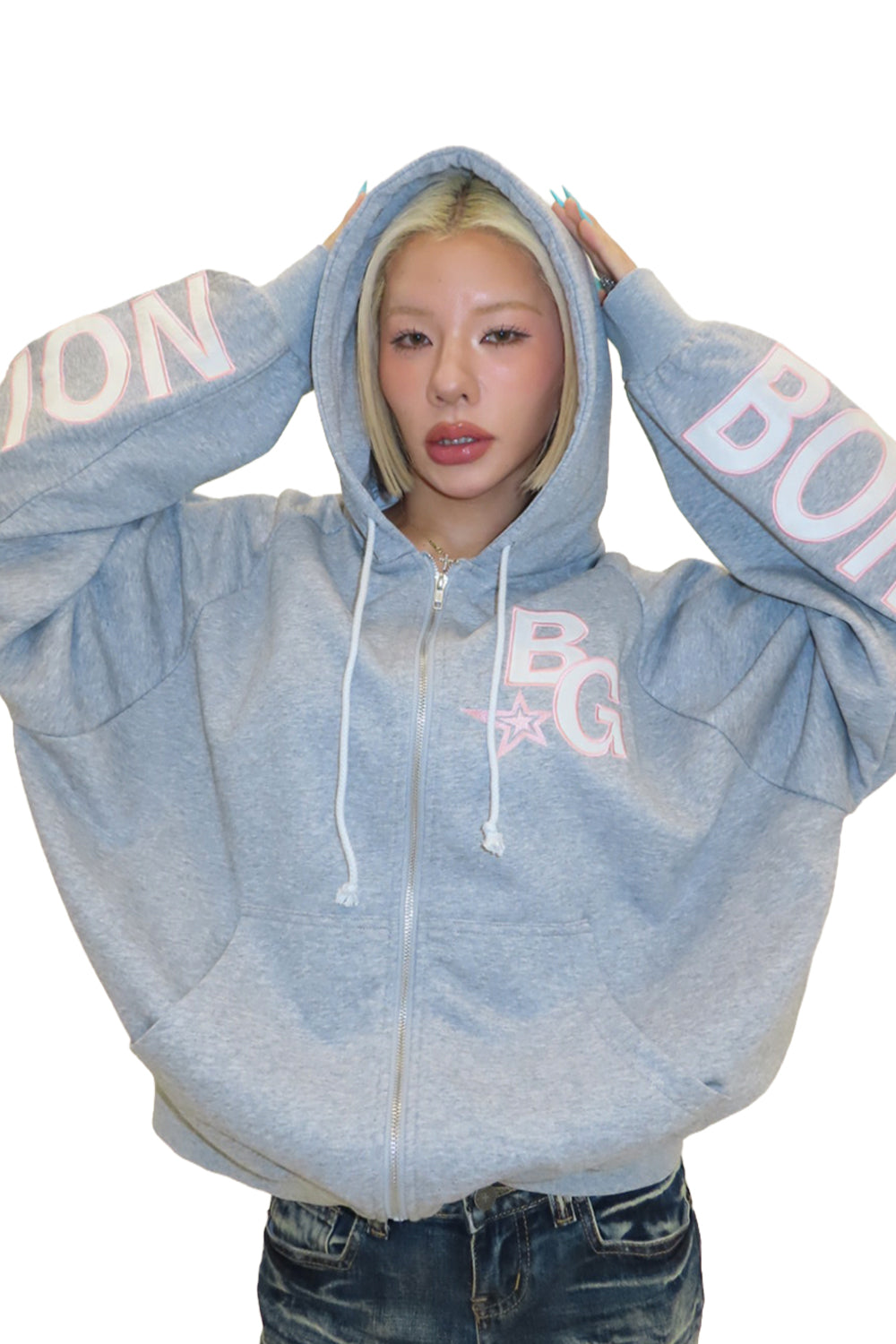 BACK BIG LOGO BG ZIP HOODIE