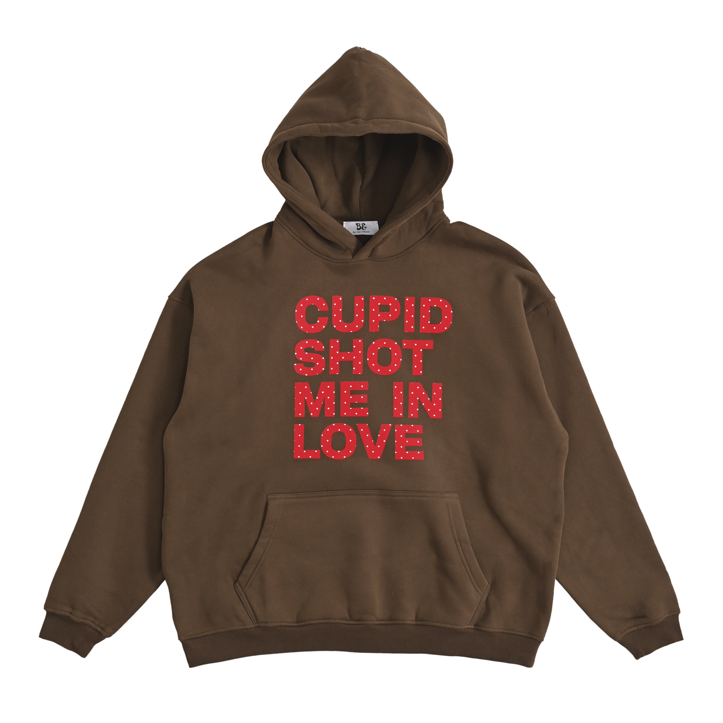 【BG】CUPID SHOT ME IN LOVE HOODIE brown image
