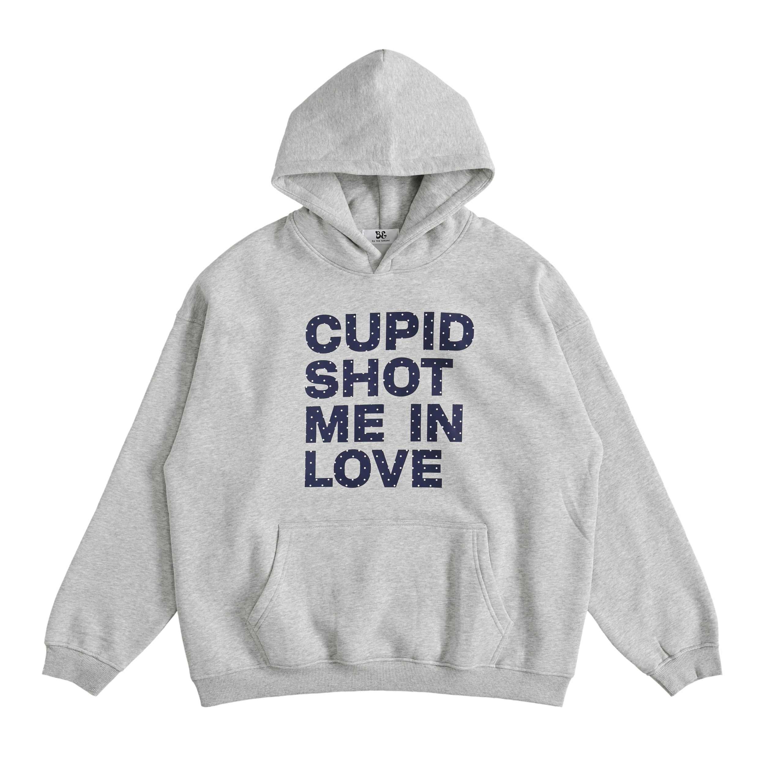 【BG】CUPID SHOT ME IN LOVE HOODIE gray image
