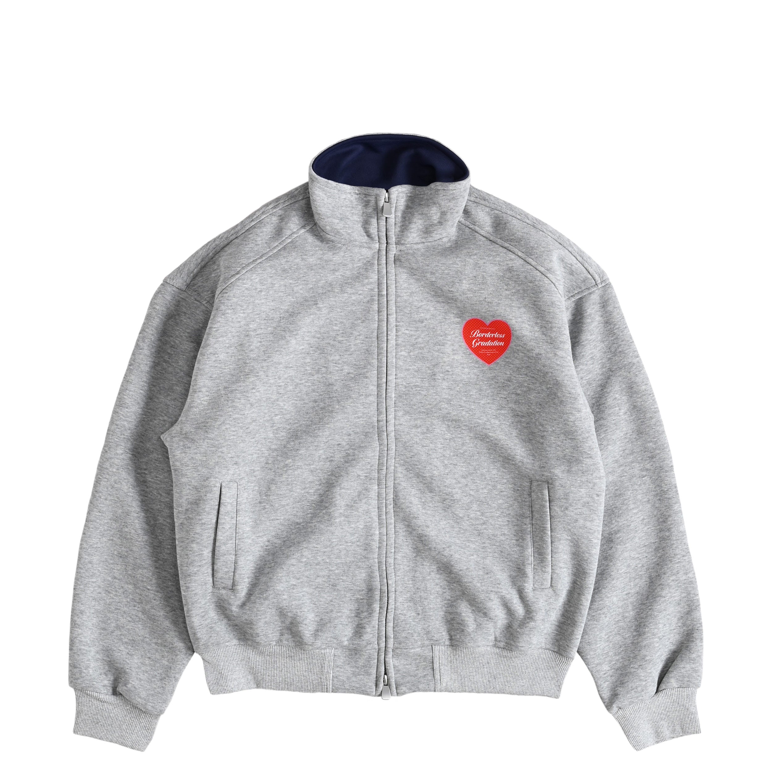 【BG】HEART LOGO ZIP BLOUSON gray image
