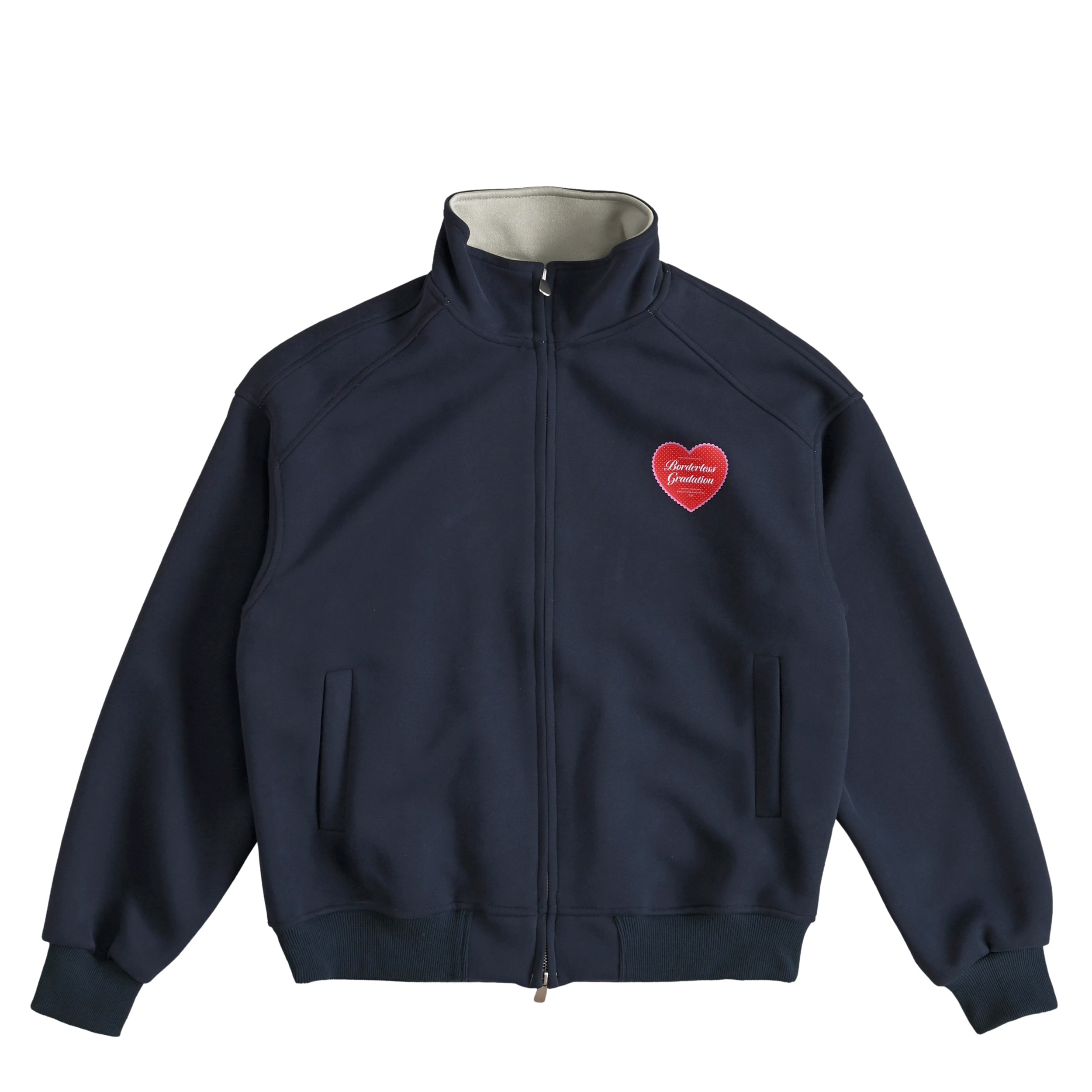 【BG】HEART LOGO ZIP BLOUSON navy image