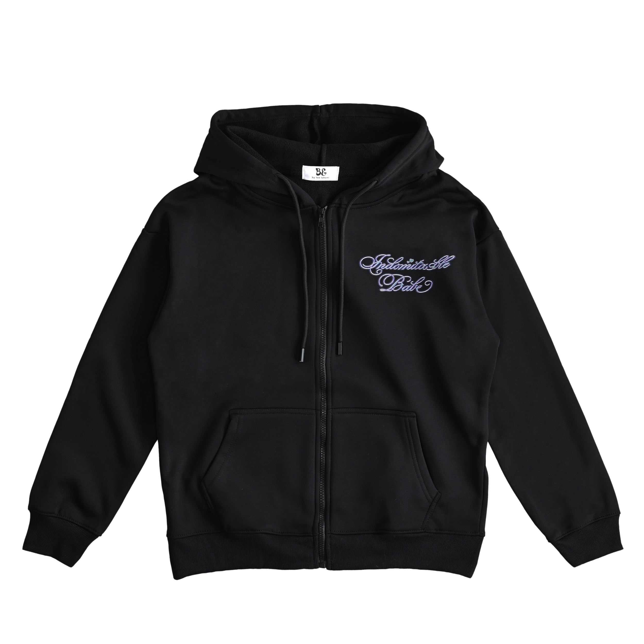 【BG】INDOMITABLE BABE ZIP HOODIE black image