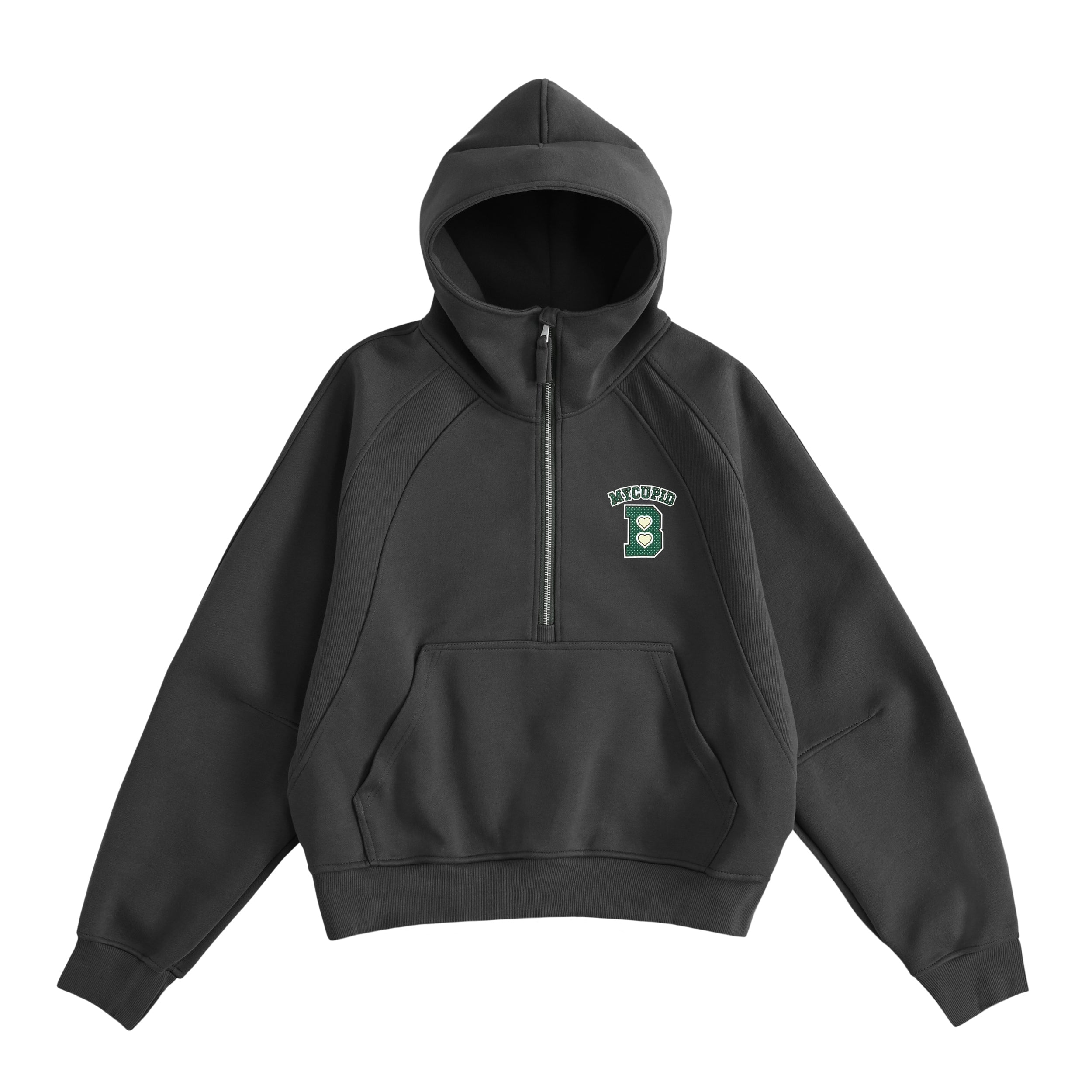 MY CUPID HALF ZIP HOODIE charcoal image