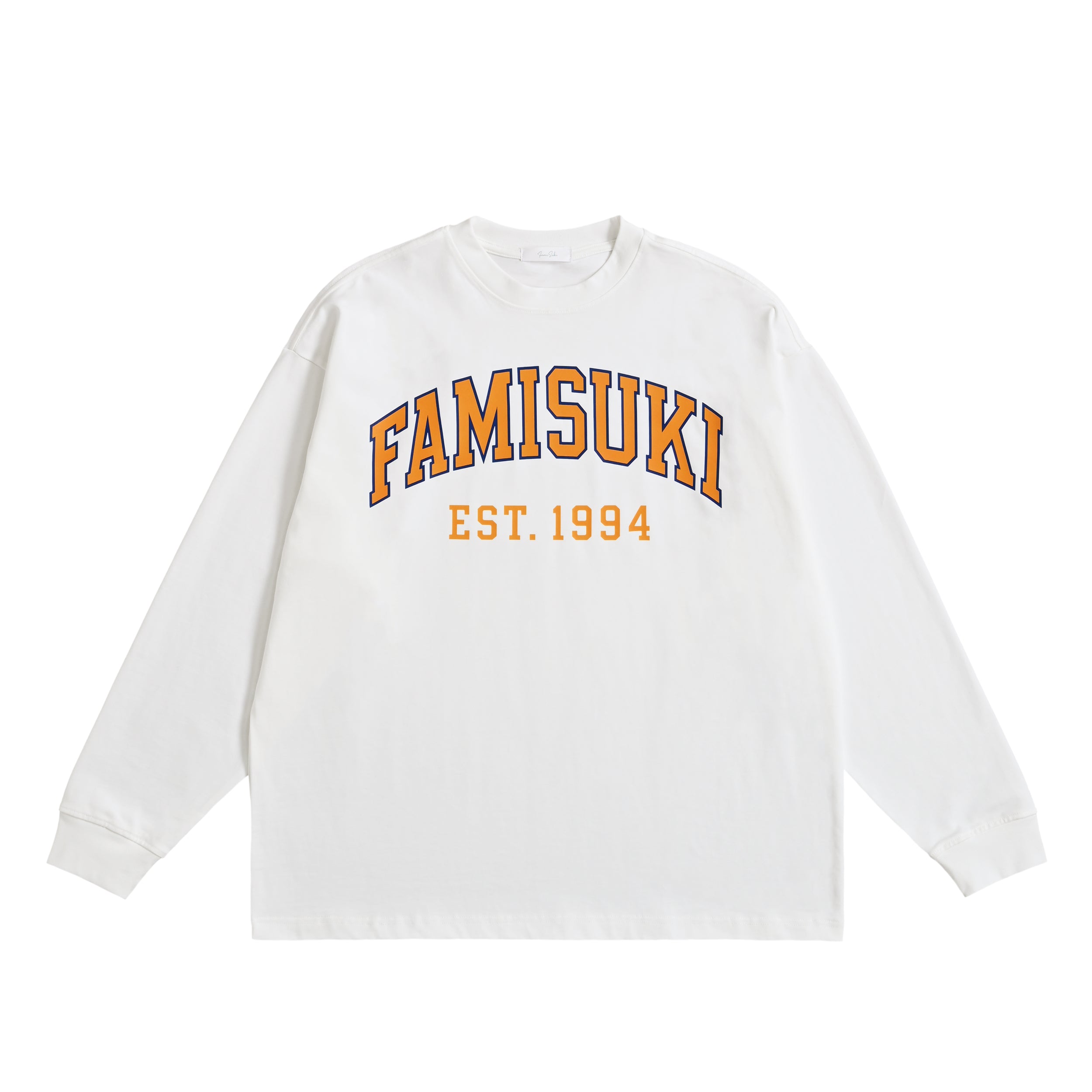 オーバーサイズ コットンロングスリーブTシャツ white image