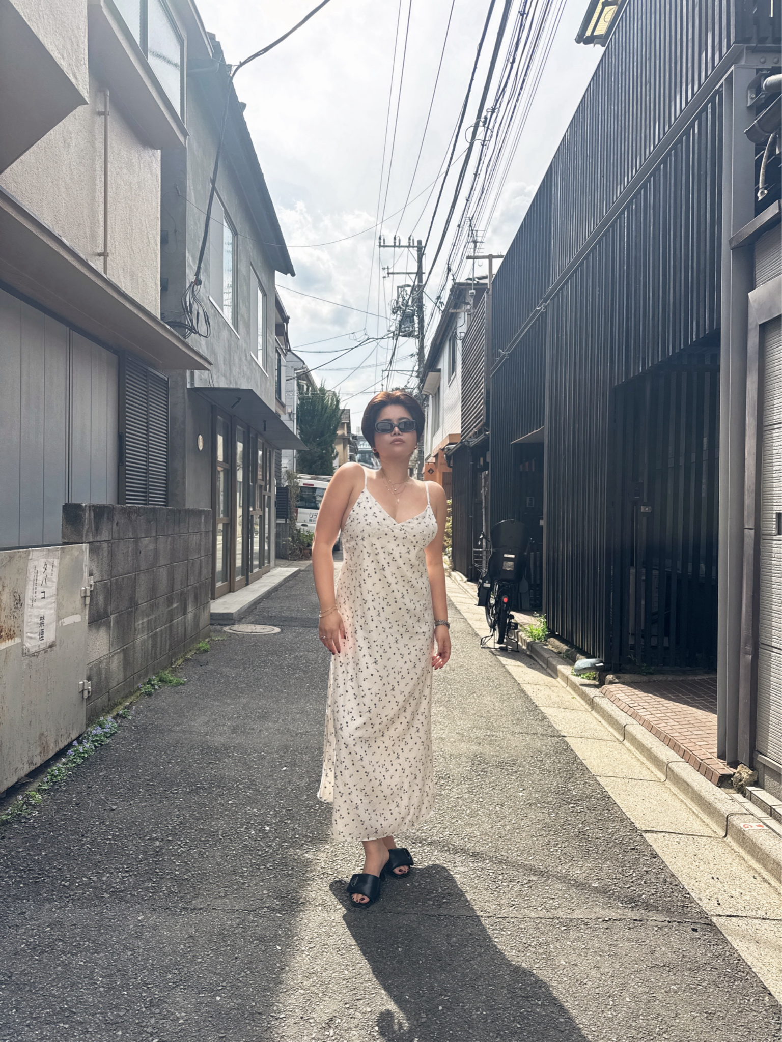 【先行販売】フラワーキャミロングワンピース