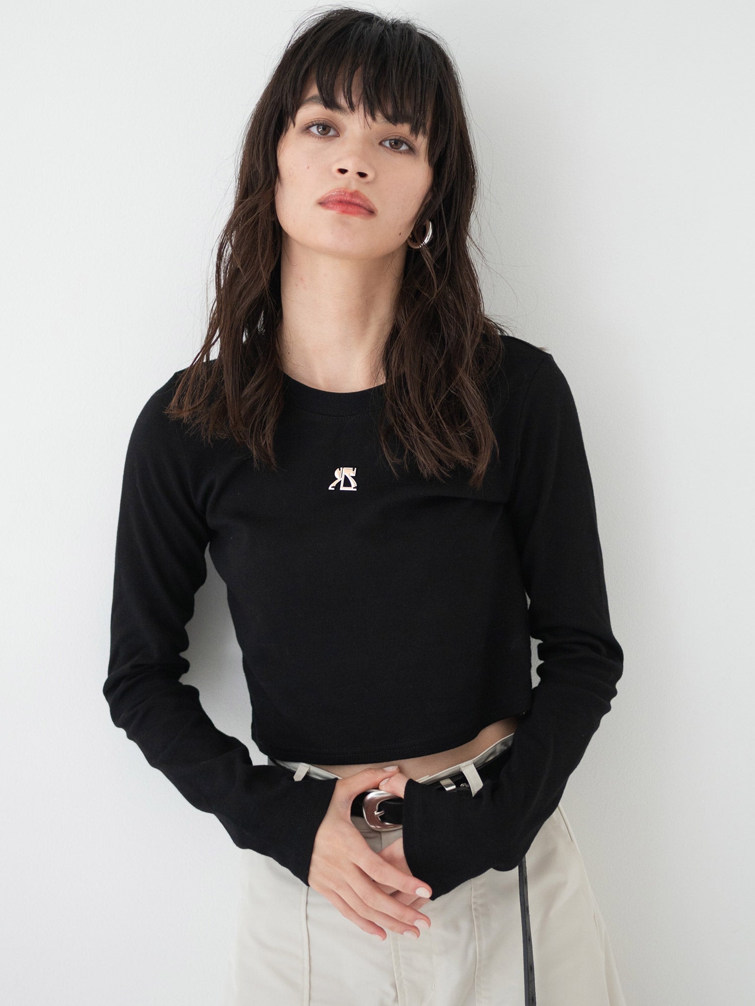 RNプレートクロップド ロンTee