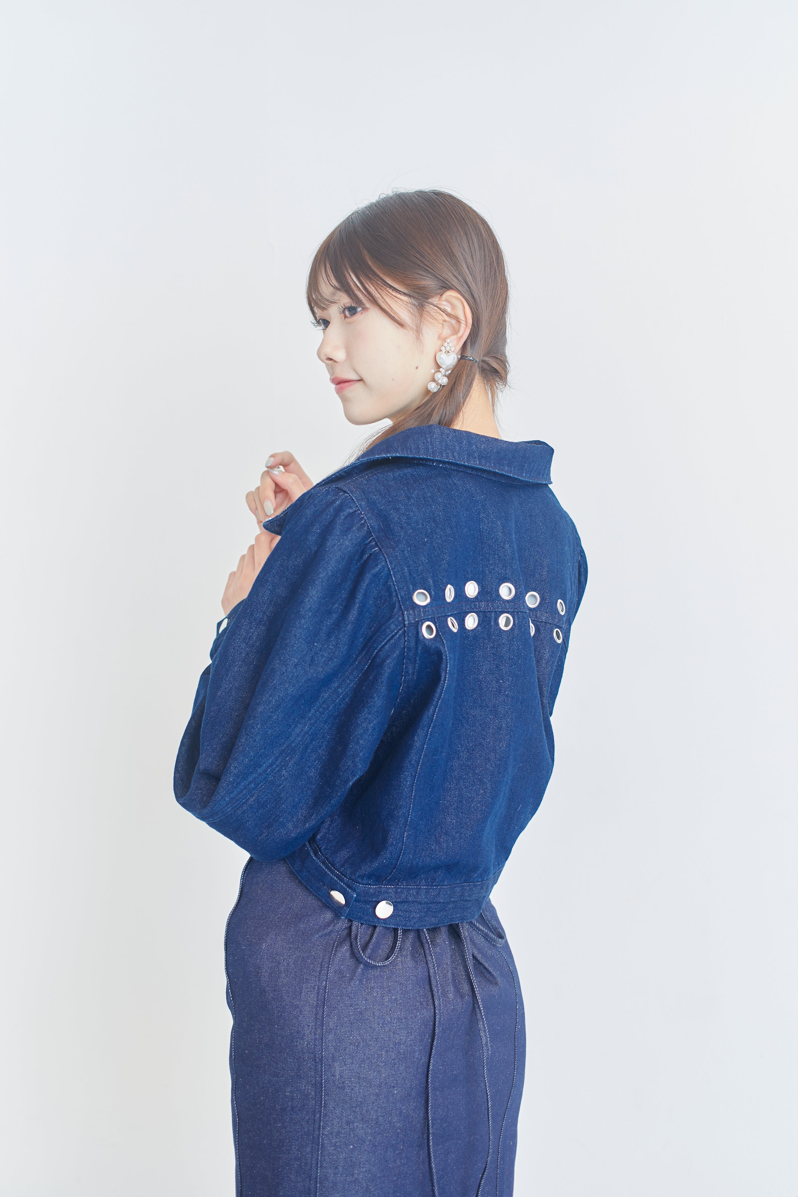 アイレットデザインデニムジャケット