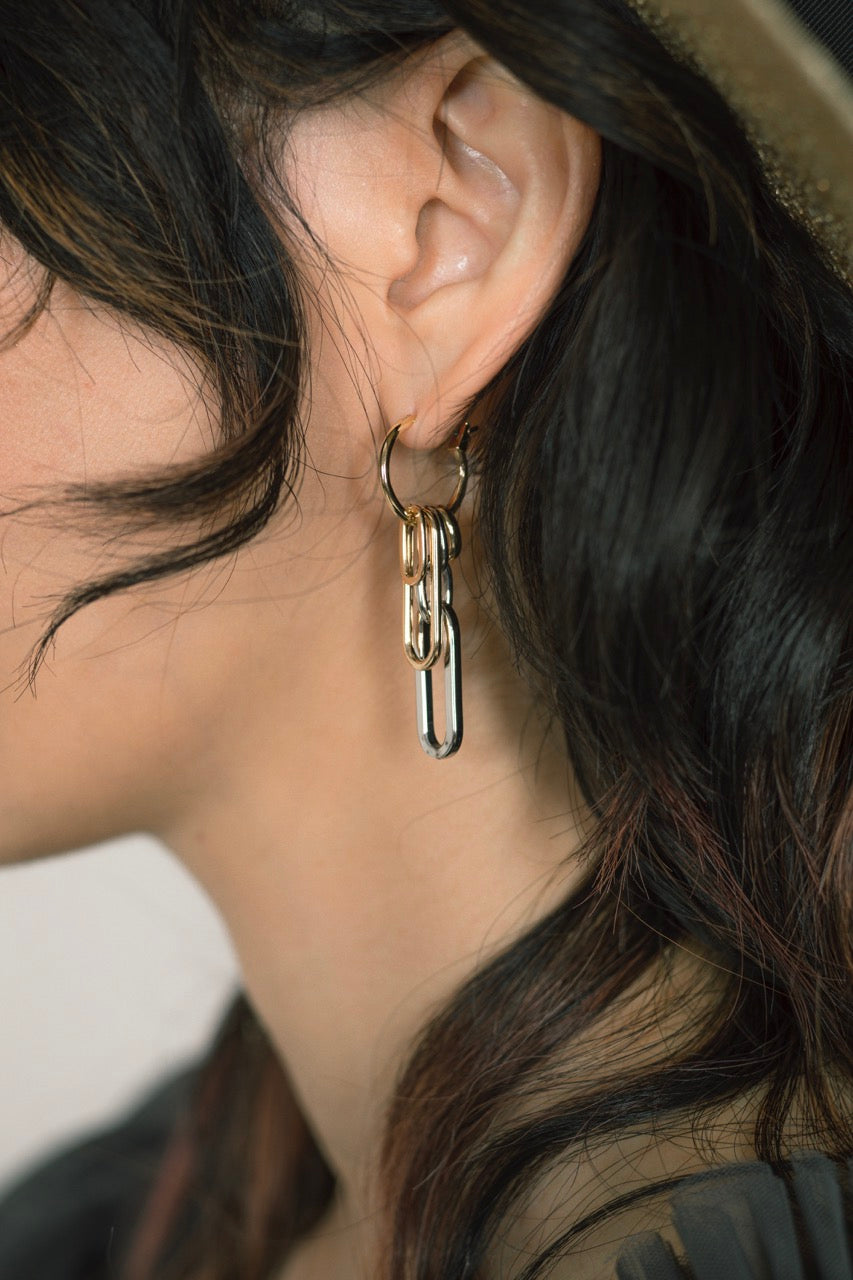 アシメチェーンピアス