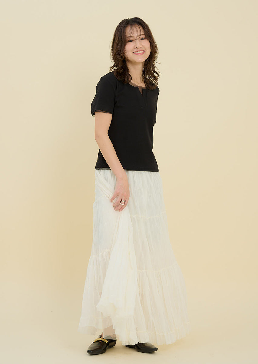フリルシフォンスカート