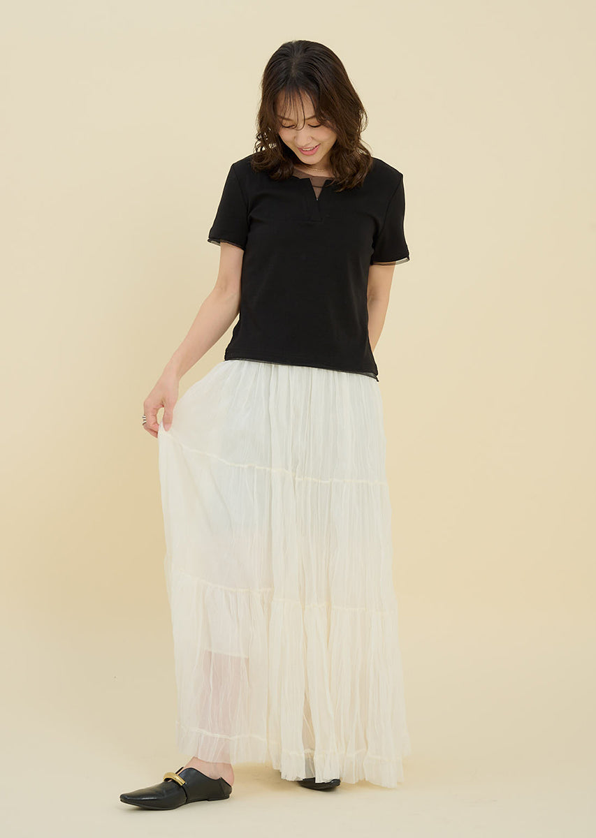 フリルシフォンスカート