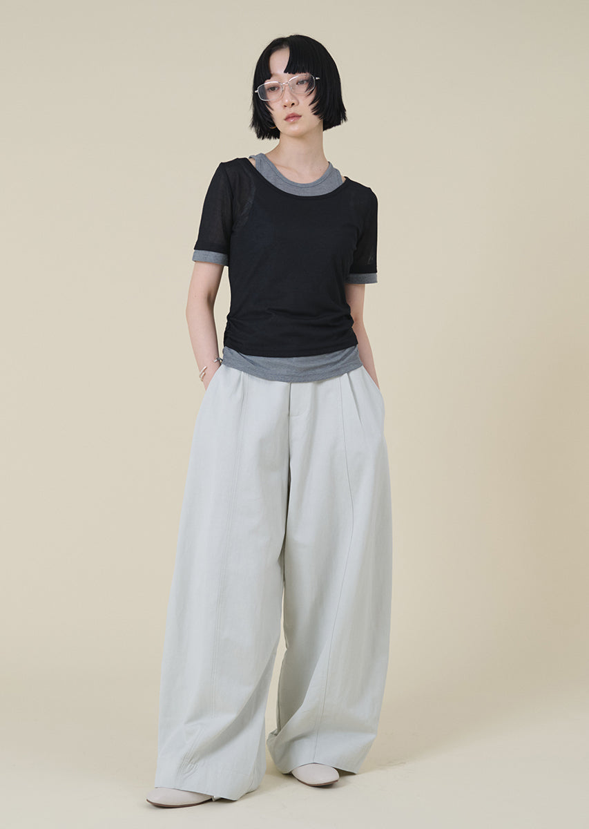 レイヤードシアートップス