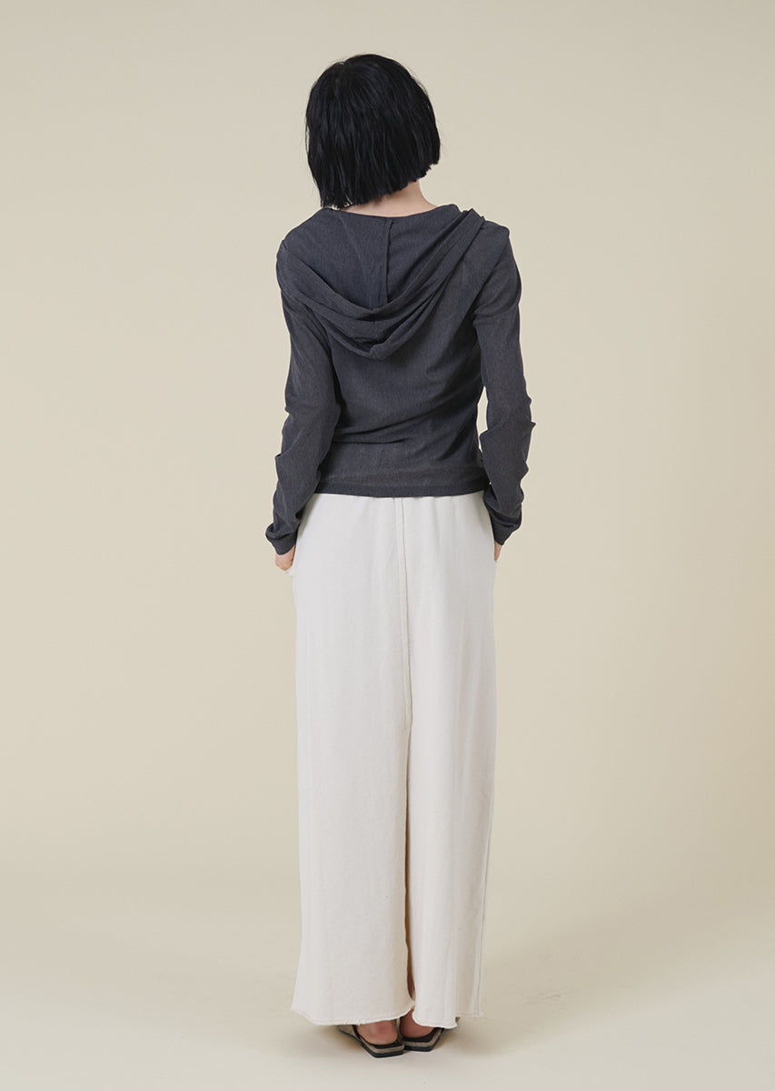 ウエストデザインスウェットロングスカート