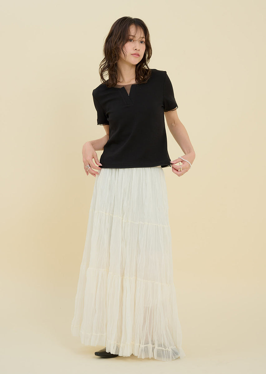 フリルシフォンスカート