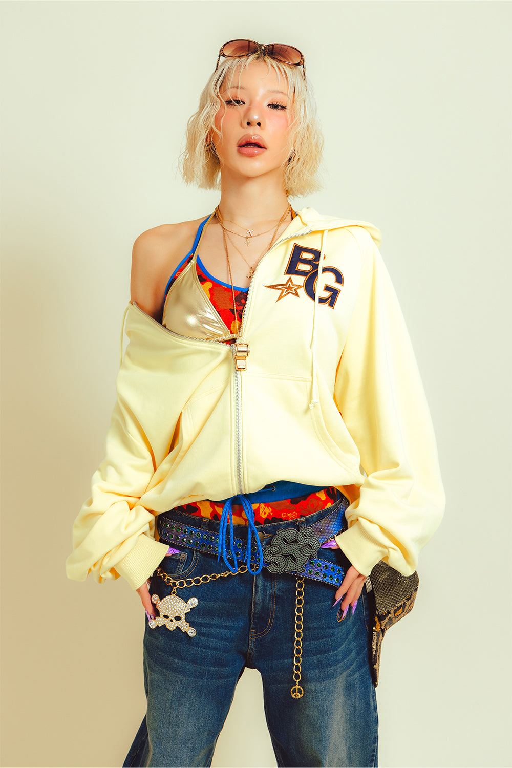 BACK BIG LOGO BG ZIP HOODIE