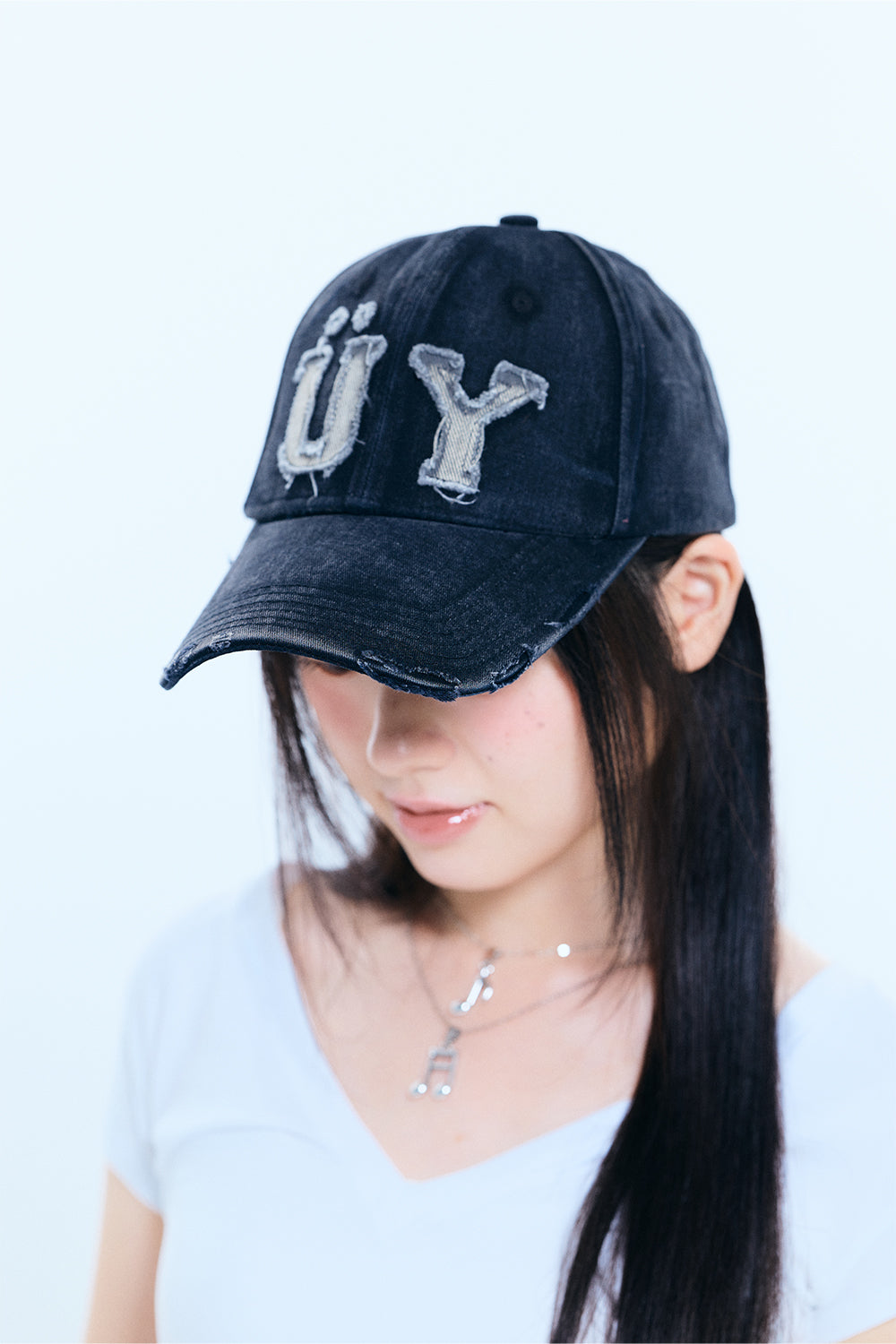 Pin set Patchwork cap＋pouch (BLACK)