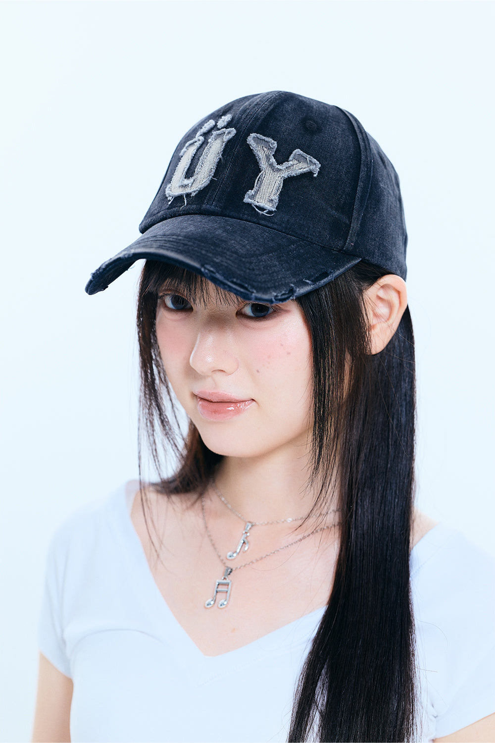 Pin set Patchwork cap＋pouch (BLACK)